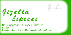 gizella lipcsei business card